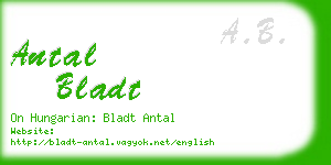 antal bladt business card